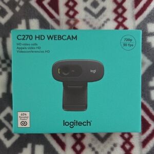 Logitech C270 HD Webcam - Black and Gray